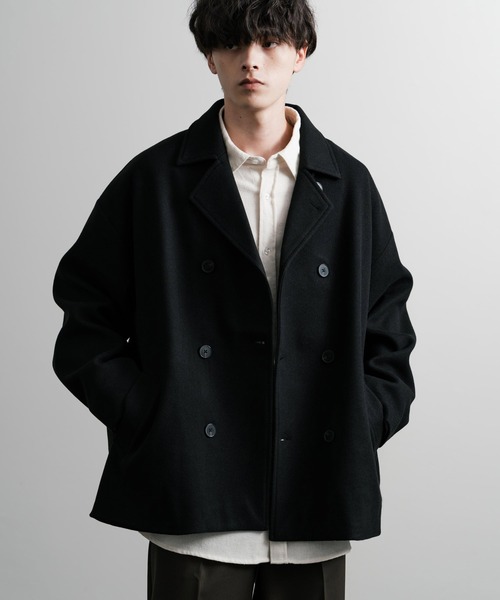 「Rocky Monroe」 ピーコート X-LARGE グレイッシュベージュ メンズ_画像3