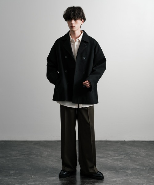 「Rocky Monroe」 ピーコート X-LARGE グレイッシュベージュ メンズ_画像4