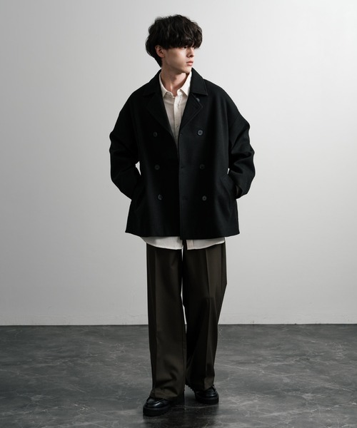 「Rocky Monroe」 ピーコート X-LARGE グレイッシュベージュ メンズ_画像6