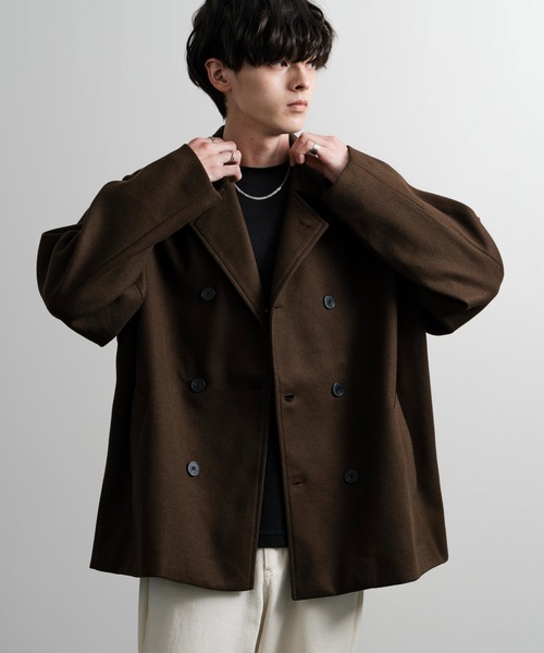 「Rocky Monroe」 ピーコート X-LARGE グレイッシュベージュ メンズ_画像9