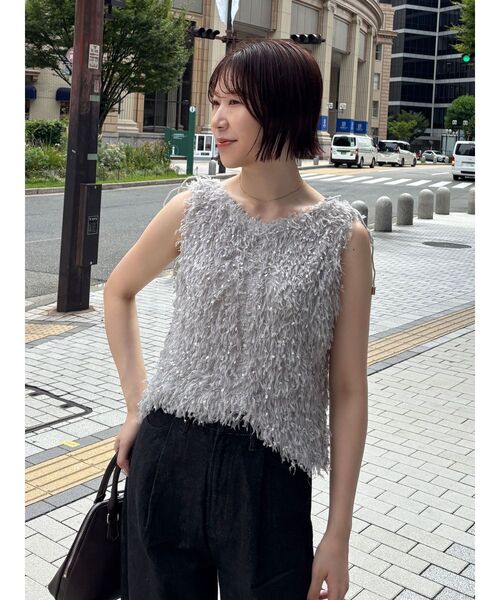 LAGUNAMOON（ラグナムーン） tシャツ フェザーライクVネック 