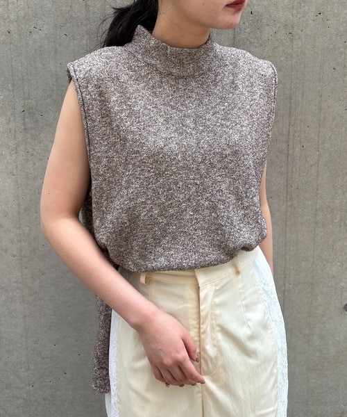ニット セーター 「＆g'aime」MIXカラーチュニックニット　Mixed Color Tunic Knit レディース &g'aime ニット セーター 「＆g'aime」MIXカラーチュニック