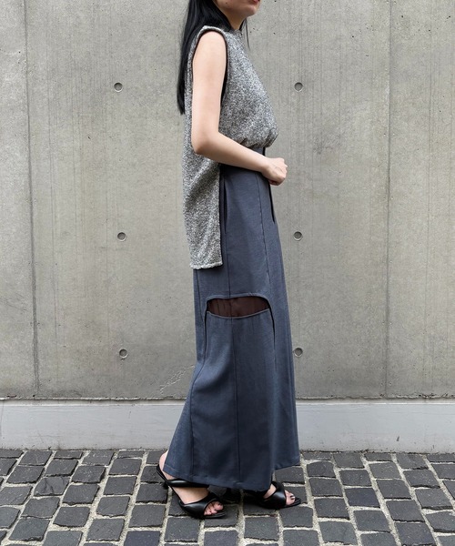 ニット セーター 「＆g'aime」MIXカラーチュニックニット　Mixed Color Tunic Knit レディース &g'aime ニット セーター 「＆g'aime」MIXカラーチュニック