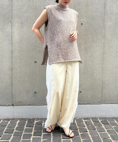 ニット セーター 「＆g'aime」MIXカラーチュニックニット　Mixed Color Tunic Knit レディース &g'aime ニット セーター 「＆g'aime」MIXカラーチュニック