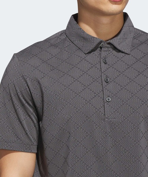 adidas - 【adidas GOLF/アディダス】ジャガードボタンモックネック半袖シャツ・L apworld_ikk69