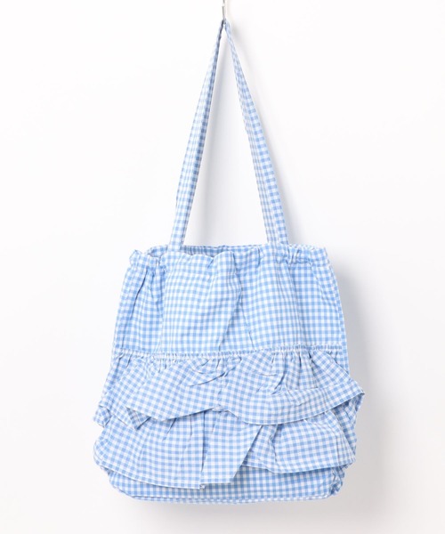 VIBGYOR トートバッグ Mignonjour/フリルチェック柄トートバッグ M2790
