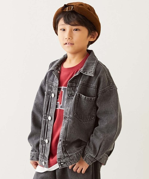 子ども用　ジャケット バイカラーフェイクダウンジャケット キッズ 子供服[品番