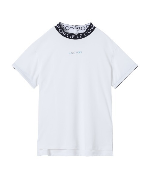tシャツ （ワイドシルエット）モックネック半袖シャツ レディース le coq sportif GOLF tシャツ 「ワイドシルエット」モックネック