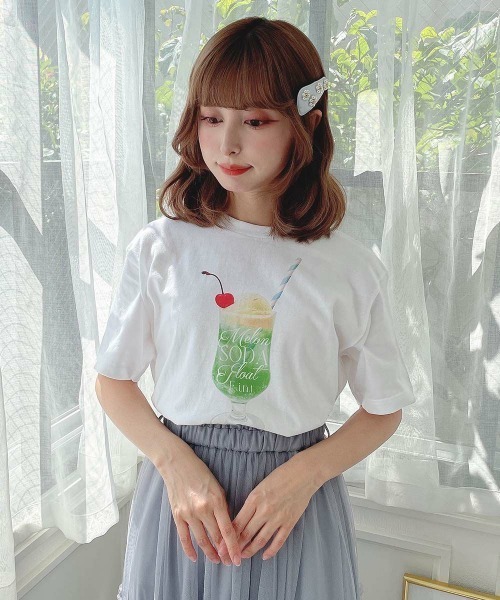 F i.n.t tシャツ クリームソーダプリントTシャツ