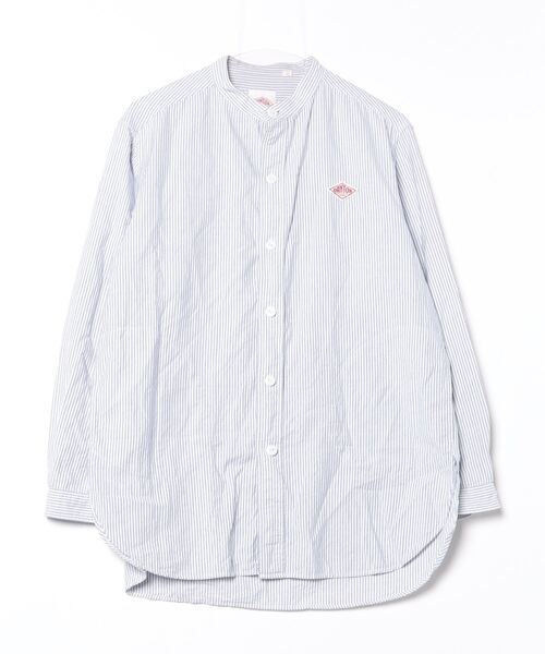 Danton（ダントン） ストライプ柄長袖シャツ 40 ブルー メンズ