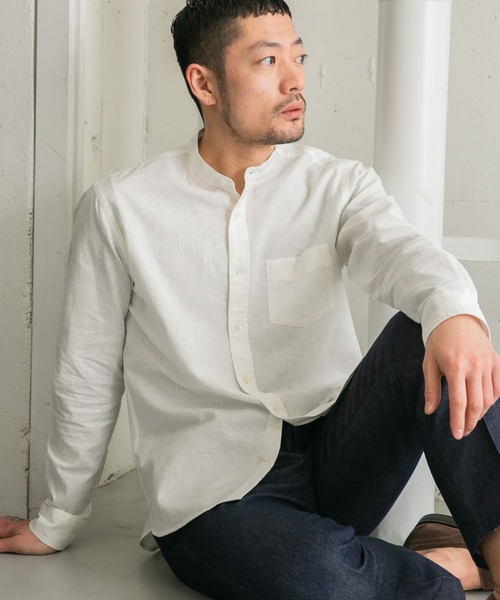 「URBAN RESEARCH ROSSO MEN」 長袖シャツ LARGE ホワイト メンズ_画像5