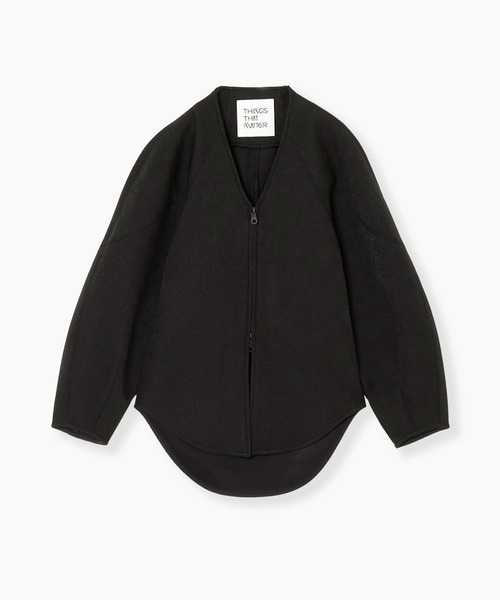 Doublet ブラック ノーカラーニットジャケット Mサイズ THINGS THAT MATTER（シングス ザット マター） ジャケット ノーカラー