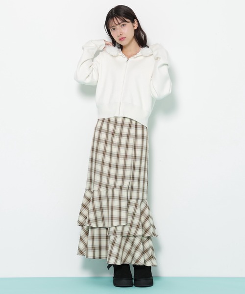 極美品】オニールオブダブリン ウールミックス プリーツラップスカート