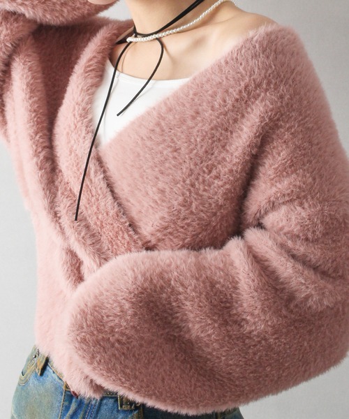 SpRay（スプレイ） ニット セーター フェザーカシュクールニット