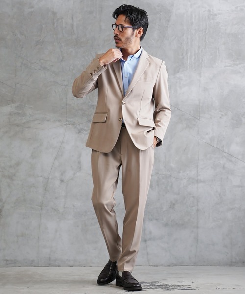 美品フォクシーニューヨーク　テーラードジャケット ベージュL ストレッチ　薄手 JIGGYS SHOP（ジギーズショップ） ジャケット テーラードジャケット