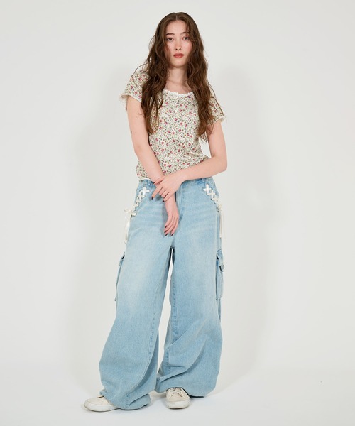 「TINA：JOJUN」 半袖カットソー M ホワイト系その他 レディース_画像5