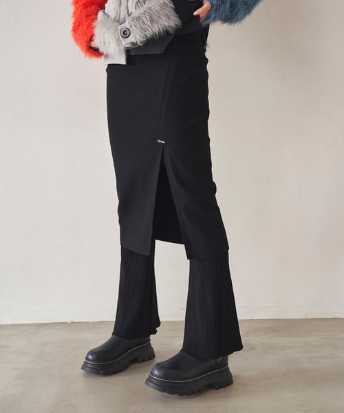 OMMO（オーエムエムオー） パンツ LONG SK LAYERED KT PT レディース