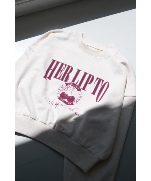 Her lip to トレーナー スウェット Classic Cherry Sweatshirt