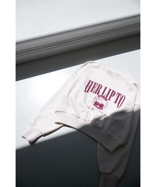 Her lip to トレーナー スウェット Classic Cherry Sweatshirt
