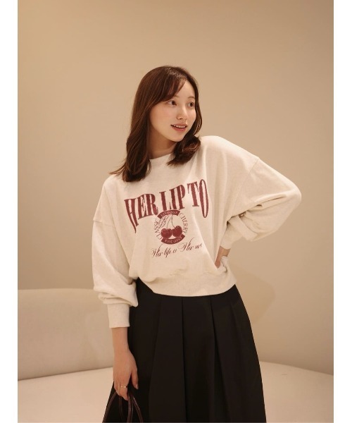 Her lip to トレーナー スウェット Classic Cherry Sweatshirt