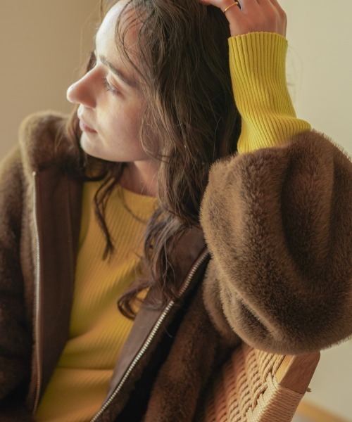 Bou Jeloud（ブージュルード） コート アウター フェイクファーコート