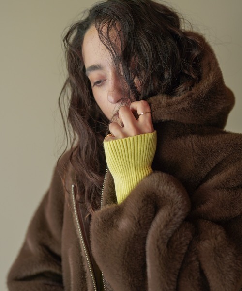 Bou Jeloud（ブージュルード） コート アウター フェイクファーコート