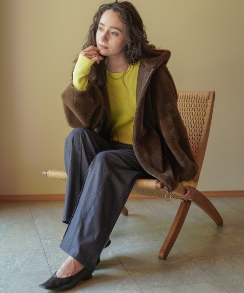 Bou Jeloud（ブージュルード） コート アウター フェイクファーコート