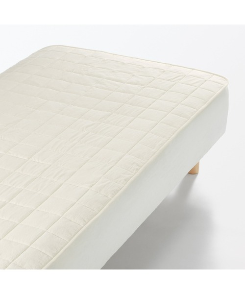 無印良品（MUJI） ベッド 寝具 滑り止め付 綿洗いざらし 敷パッド
