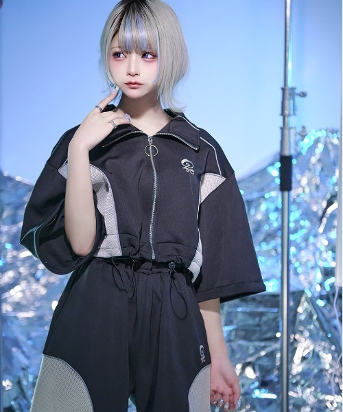 ililil（イルイルイル） ジャージブルゾン FREE ホワイト レディース