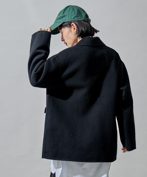 あき　フリークスストア ウールブレンド リバー ダブル ジャコット FREAK'S STORE（フリークスストア） ジャケット テーラードジャケット