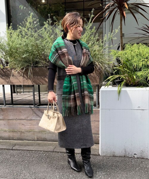 MICO COULIER（ミコクリエ） ストール マフラー 「TWEEDMILL/ツイード