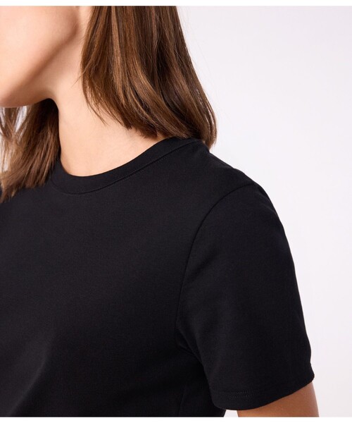 「PETIT BATEAU」 半袖Tシャツ X-SMALL ネイビー レディース_画像3