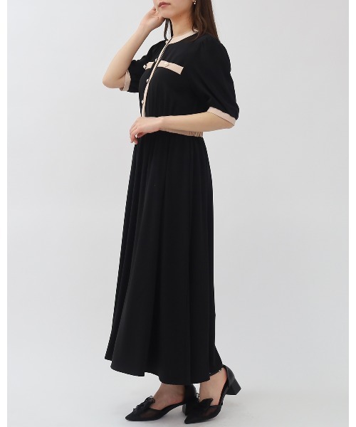 「ASTORIA ODIER」 半袖ワンピース MEDIUM ネイビー レディース_画像8