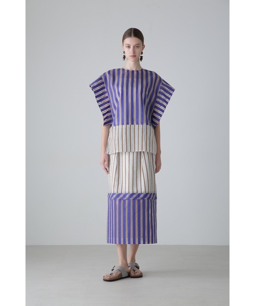 「ADORE」 半袖チュニック 38 ブルー レディース_画像9