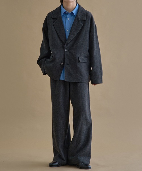 epnok ジャケット テーラードジャケット ヘリンボーンシングル