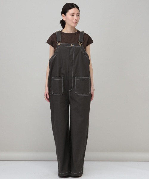 「UNIVERSAL OVERALL」 オーバーオール FREE ネイビー レディース_画像2