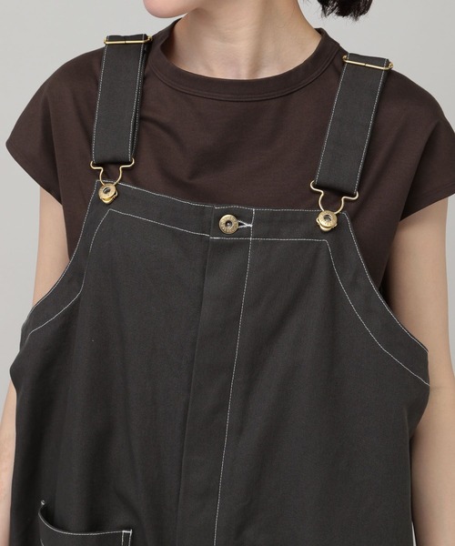 「UNIVERSAL OVERALL」 オーバーオール FREE ネイビー レディース_画像8