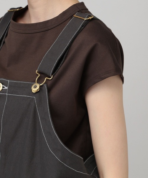 「UNIVERSAL OVERALL」 オーバーオール FREE ネイビー レディース_画像9