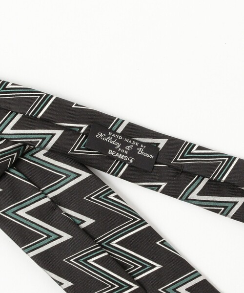 BEAMS F（ビームスF） ネクタイ Holliday ＆ Brown / シルク ジグザグ