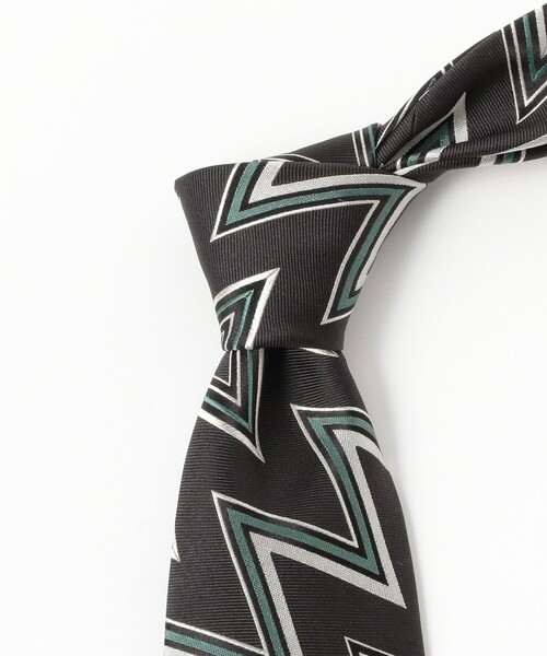 BEAMS F（ビームスF） ネクタイ Holliday ＆ Brown / シルク ジグザグ