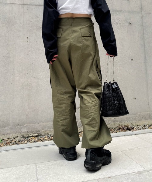 「WHO'S WHO gallery」 「cooper」カーゴパンツ FREE ブラック レディース_画像3