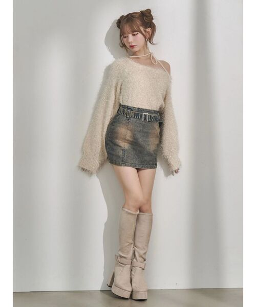EATME（イートミー） ニット セーター ワンショルダーシャギーニット