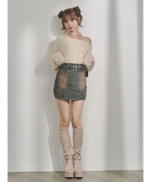 EATME（イートミー） ニット セーター ワンショルダーシャギーニット