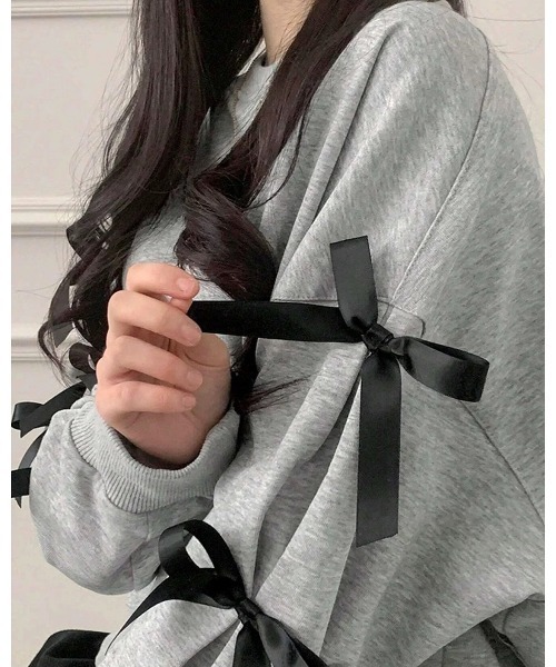 CHEER（チアー） トレーナー スウェット 袖リボントレーナー