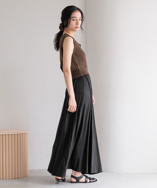 「LOWRYS FARM」 フレアスカート FREE ブラック レディース_画像4