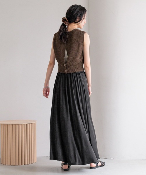 「LOWRYS FARM」 フレアスカート FREE ブラック レディース_画像5