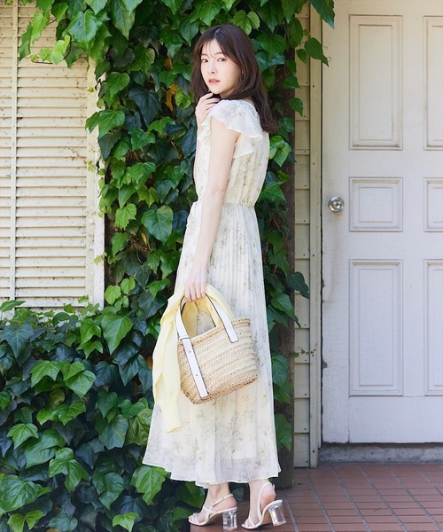 「SWINGLE」 ノースリーブワンピース MEDIUM イエロー系その他2 レディース_画像5