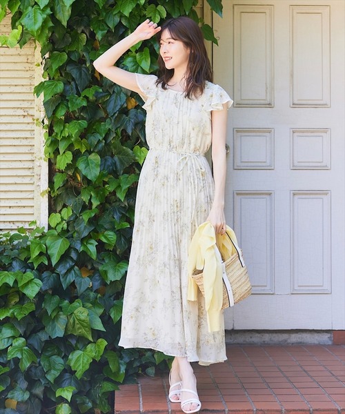 「SWINGLE」 ノースリーブワンピース MEDIUM イエロー系その他2 レディース_画像6