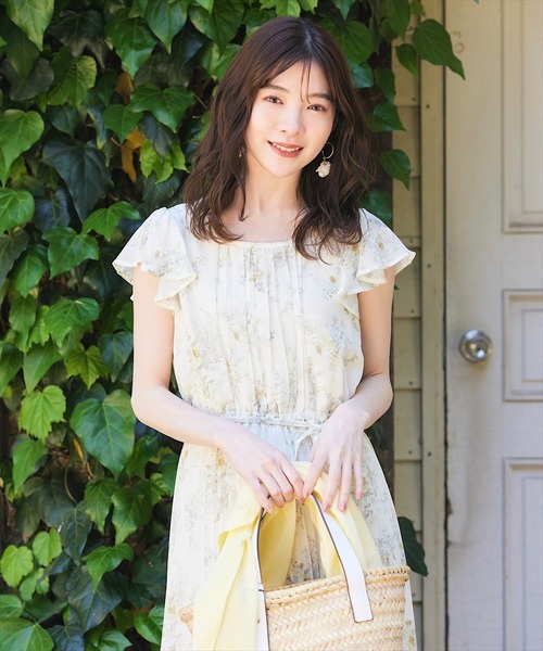 「SWINGLE」 ノースリーブワンピース MEDIUM イエロー系その他2 レディース_画像7