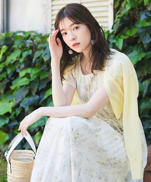 「SWINGLE」 ノースリーブワンピース MEDIUM イエロー系その他2 レディース_画像9